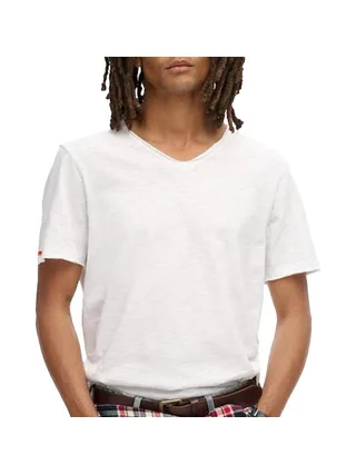 T-Shirt Blanc Homme Superdry Raw 1