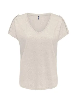 T-Shirt Beige Femme Only Rabi 1