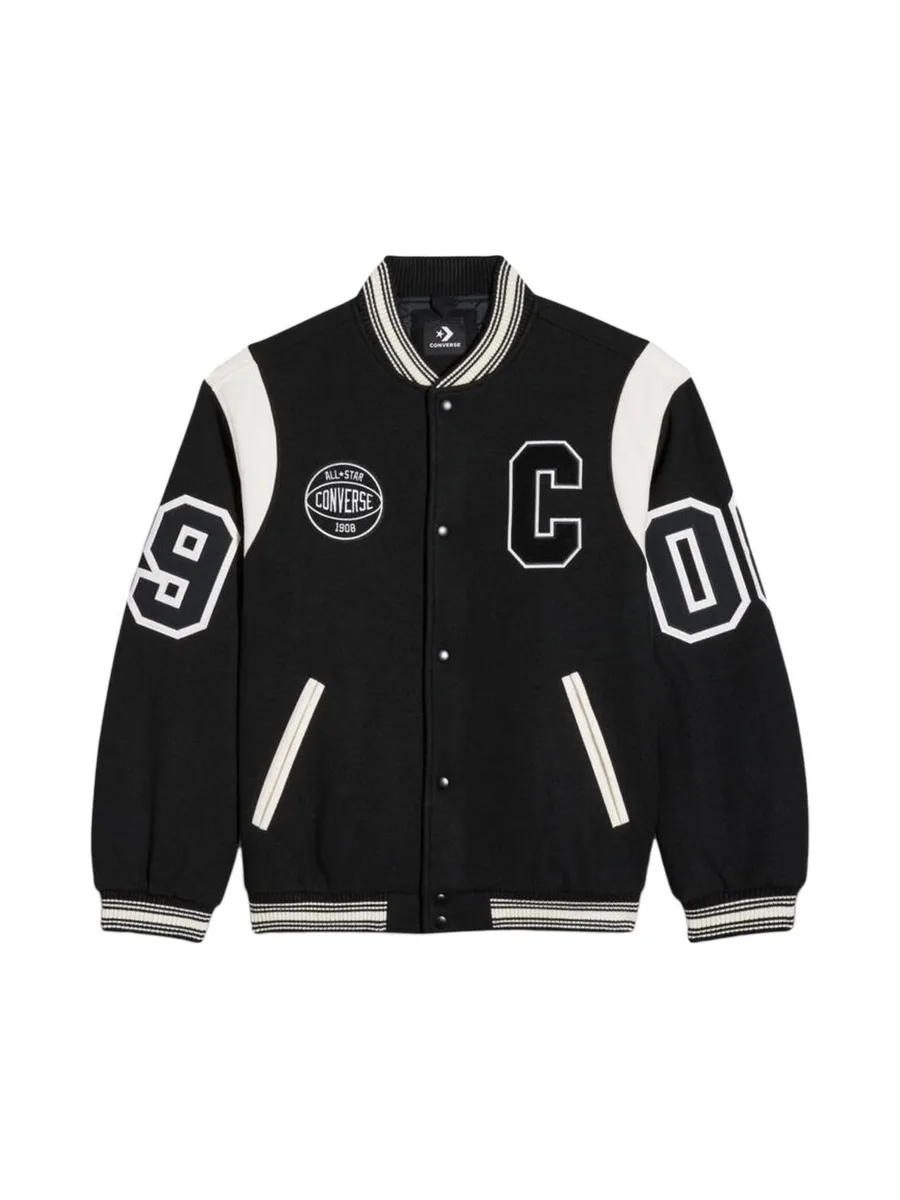 Veste Bomber Noir Homme Converse Luxe Varsity 2