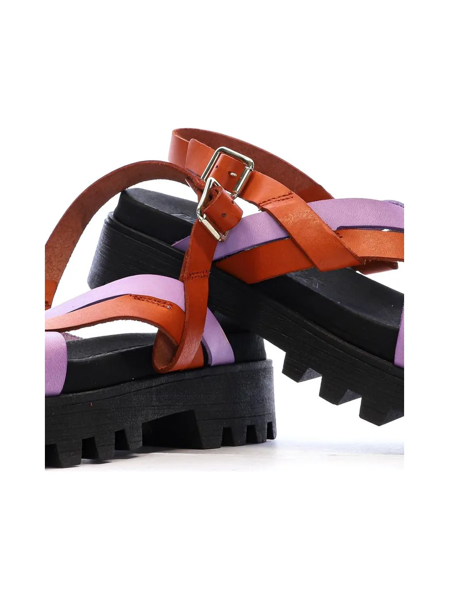 Sandales Vert/Mauve/Rouge Femme Pare Gabia Dafne 8