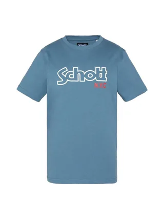 T-Shirt Bleu Garçon Schott VINTAGE 1