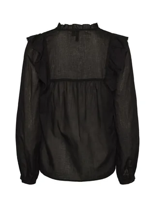 Blouse Noir Femme Pieces Makenna 2