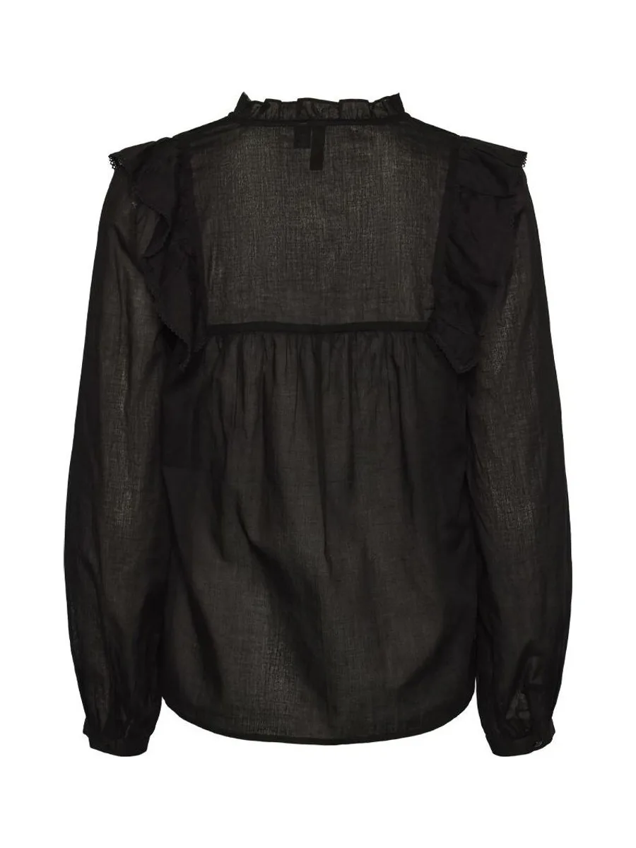 Blouse Noir Femme Pieces Makenna 3
