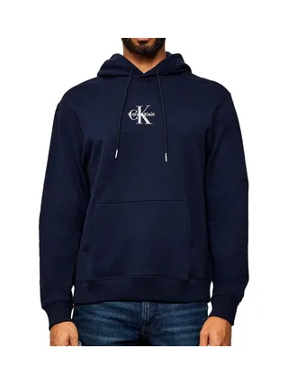 Sweat à Capuche Marine Homme Calvin Klein Jeans 350 terry Micro 1