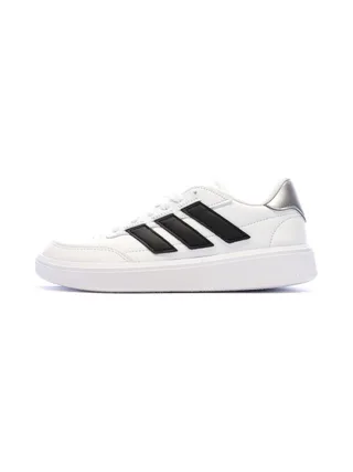 Baskets Blanches/Noires Garçon Adidas Courtblock 1