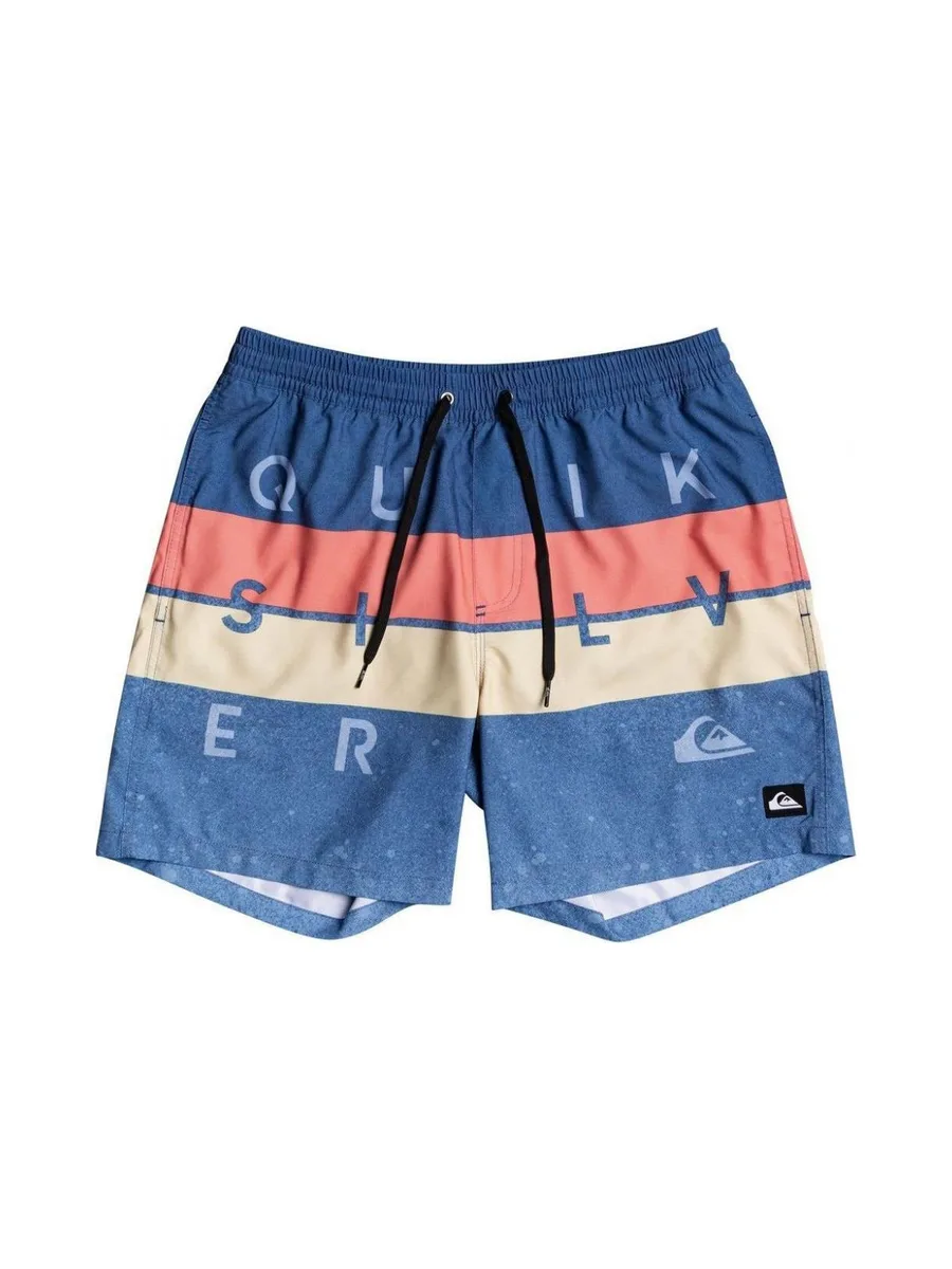 Short de bain Bleu Garçon Quiksilver Word Block 15 1