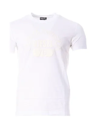 T-Shirt Blanc Homme Diesel A12248 1