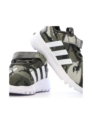 Baskets Kaki/Blanches Garçon Adidas Racer 7