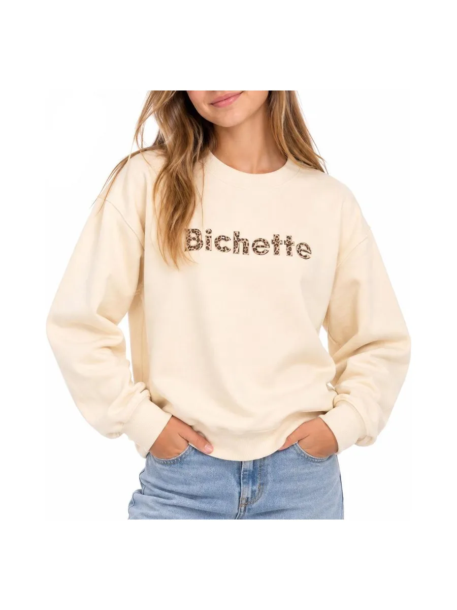Sweat Beige Fille PM Mère & Fille Bichette 2