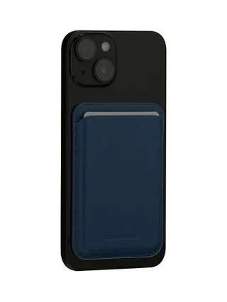 Leather wallet with MagSafe Blue 3