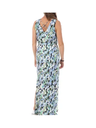 Robe Longue Blanche/Bleu Femme Vero Moda 10286770 2