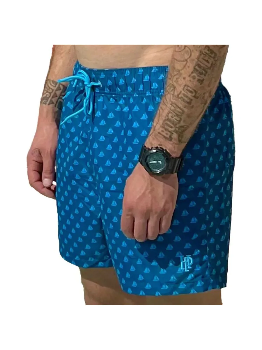 Maillot de bain Bleu Homme Haute Pression Bateau 1