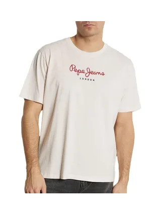 T-Shirt Blanc Homme Pepe jeans Eggo 1