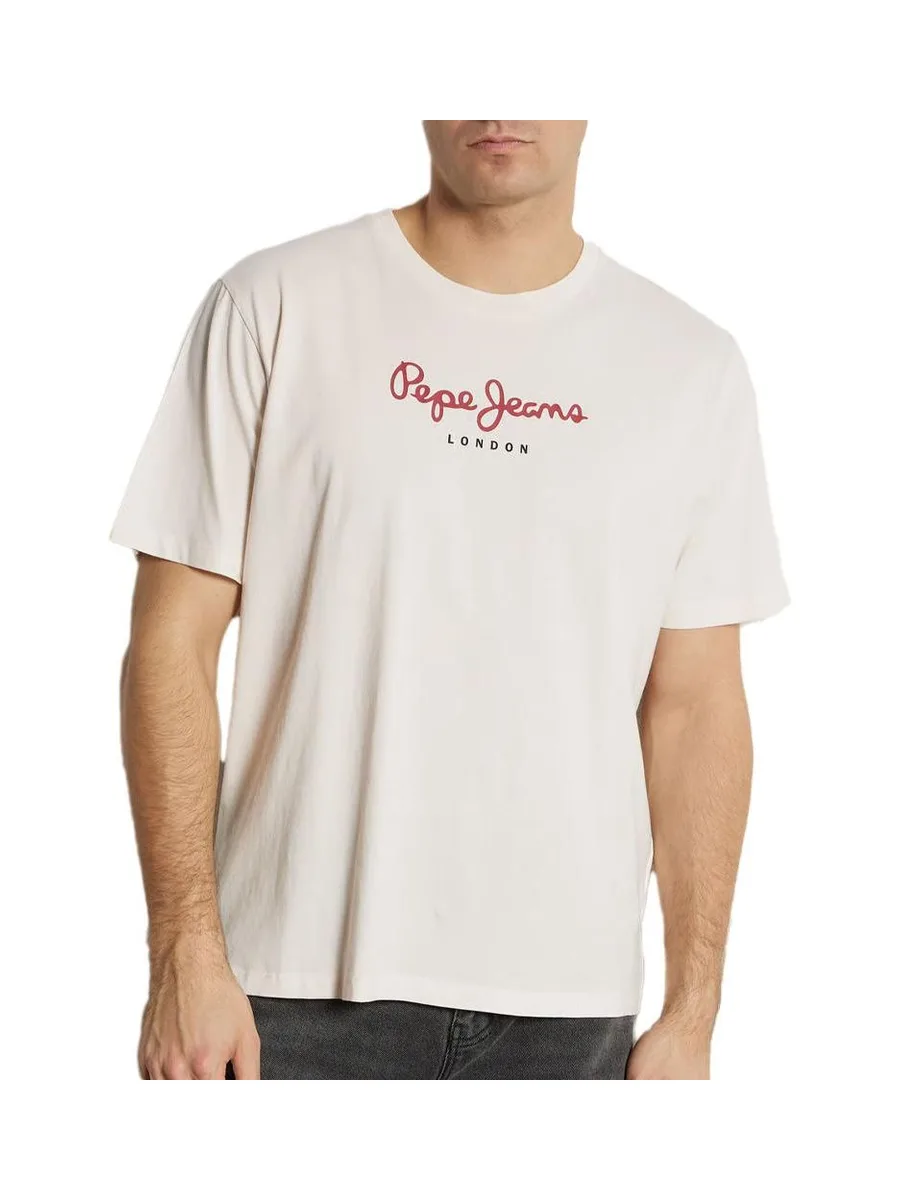 T-Shirt Blanc Homme Pepe jeans Eggo 2