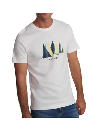 T-Shirt Blanc Homme TBS Boat 1