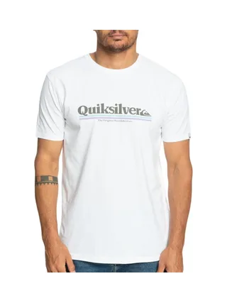 T-Shirt Blanc Homme Quiksilver Warpedframes 1