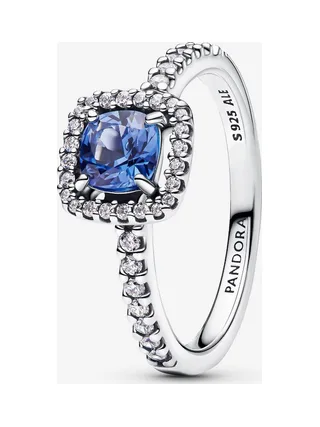 Pandora - Bague Fleur Corn cubic en argent sterling bleu 1