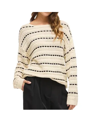 Pull Beige/Noir Femme Vila Marian 1