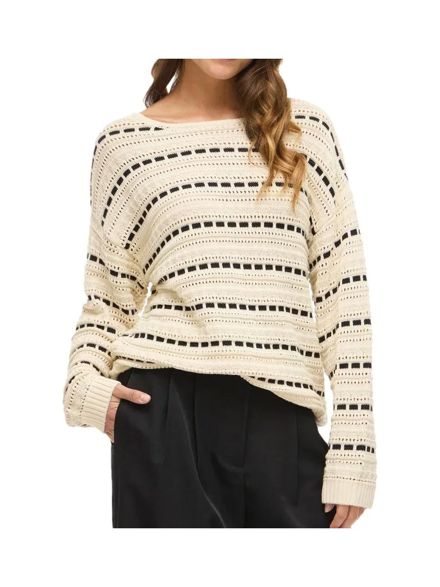 Pull Beige/Noir Femme Vila Marian 2