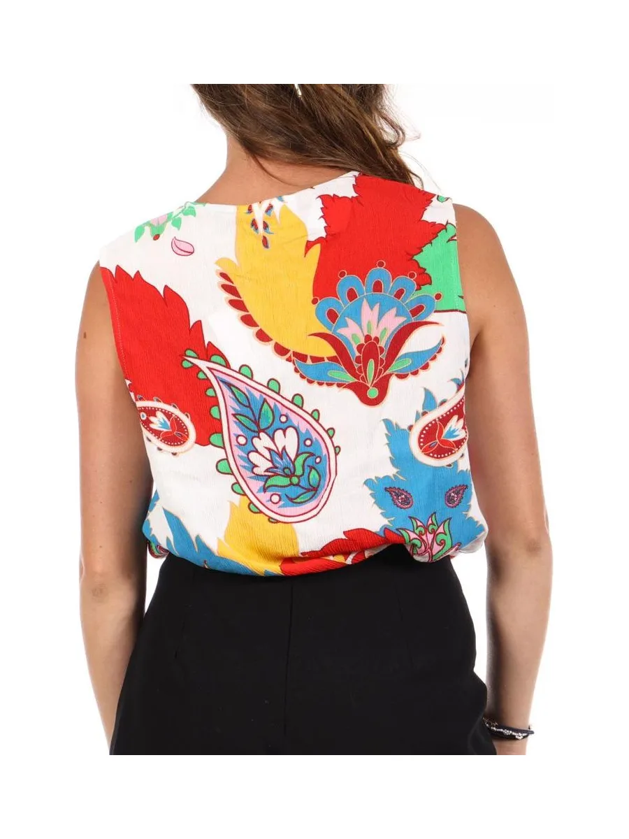 Blouse Blanc/Bleu Femme Les Tropéziennes Mayabay 3