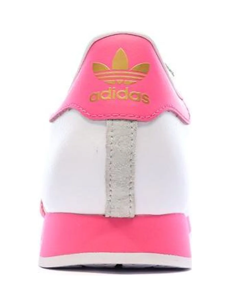 Baskets Rose/Blanc Femme Adidas Samoa 4