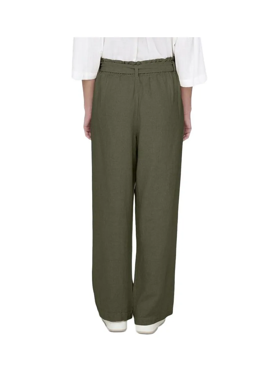 Pantalon en lin Kaki Femme JDY Say 3