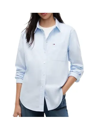 Chemise Bleu Clair Femme Tommy Hilfiger Essential Sh 1