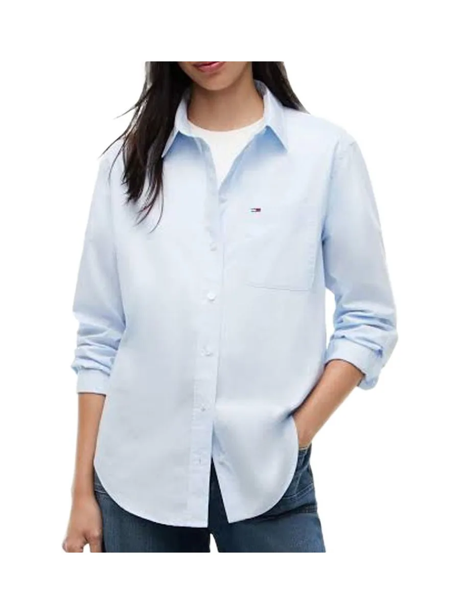 Chemise Bleu Clair Femme Tommy Hilfiger Essential Sh 2