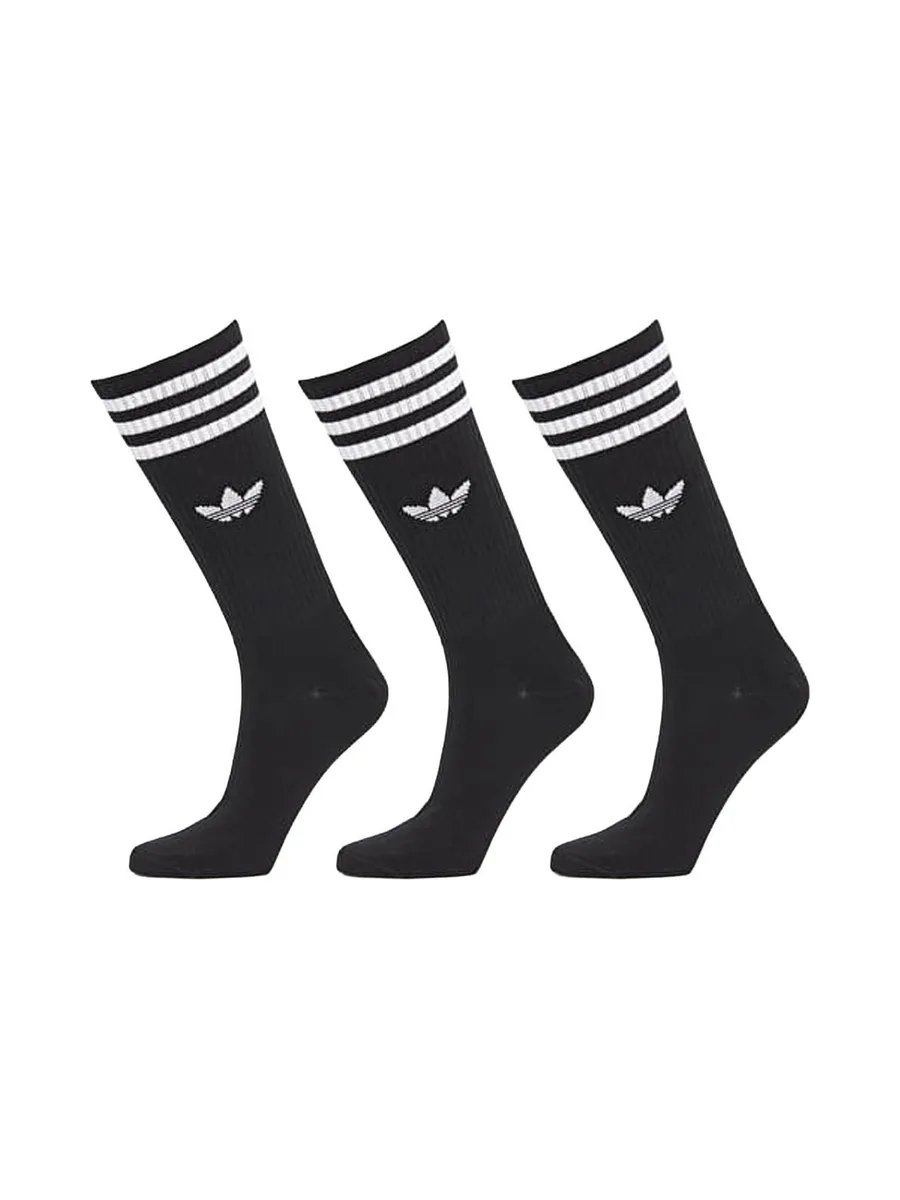 Lot de trois paires de chaussettes Noires Homme Adidas High Crew 3