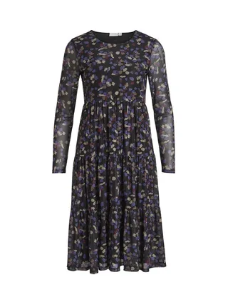 Robe Noir imprimé Femme Vila Volettis Mesi 1
