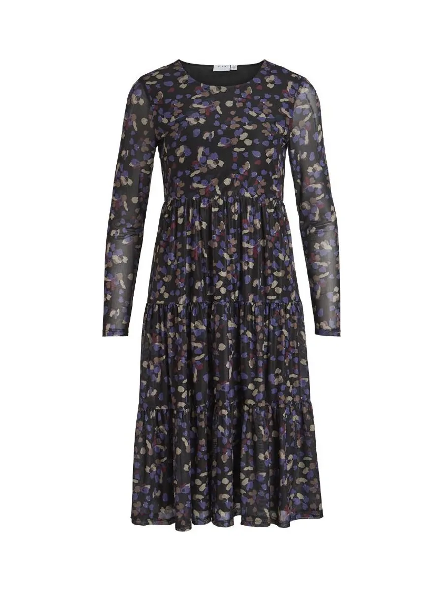 Robe Noir imprimé Femme Vila Volettis Mesi 1