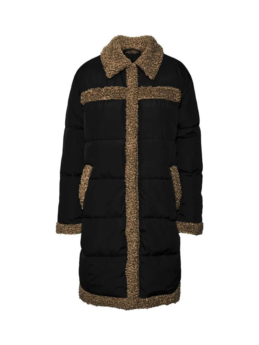 Doudoune Noir Femme Vero Moda Teddy Coat Boos 1