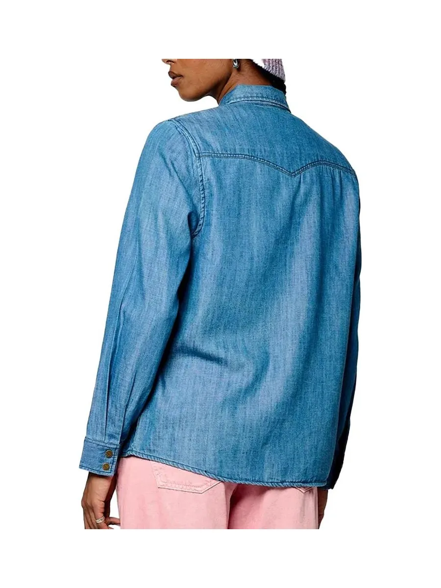 Chemise Manches Longues Bleu Femme Kaporal BINEE 3