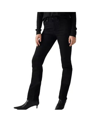 Jean 724 Noir Femme Levi's High Rise Straight 1