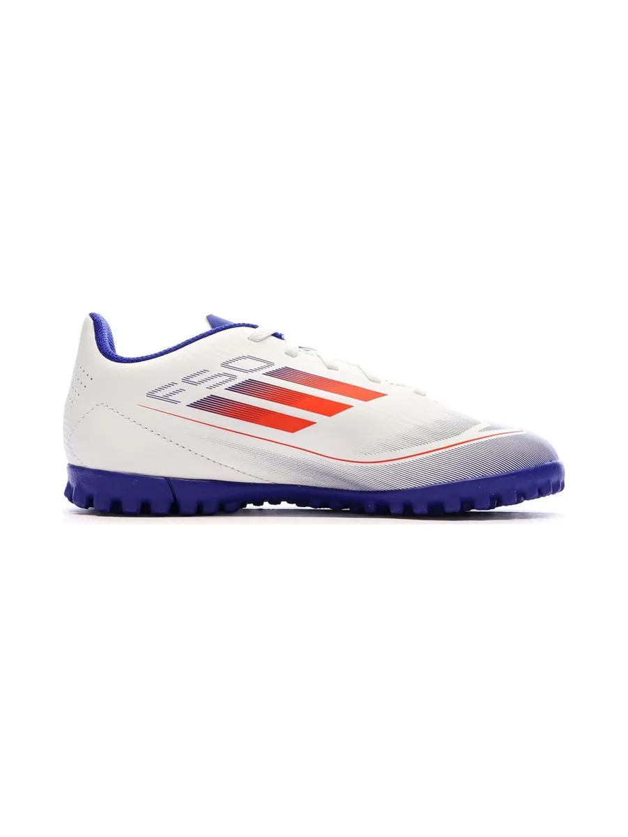 Chaussures Blanc/Bleu Garçon Adidas F50 Club 3