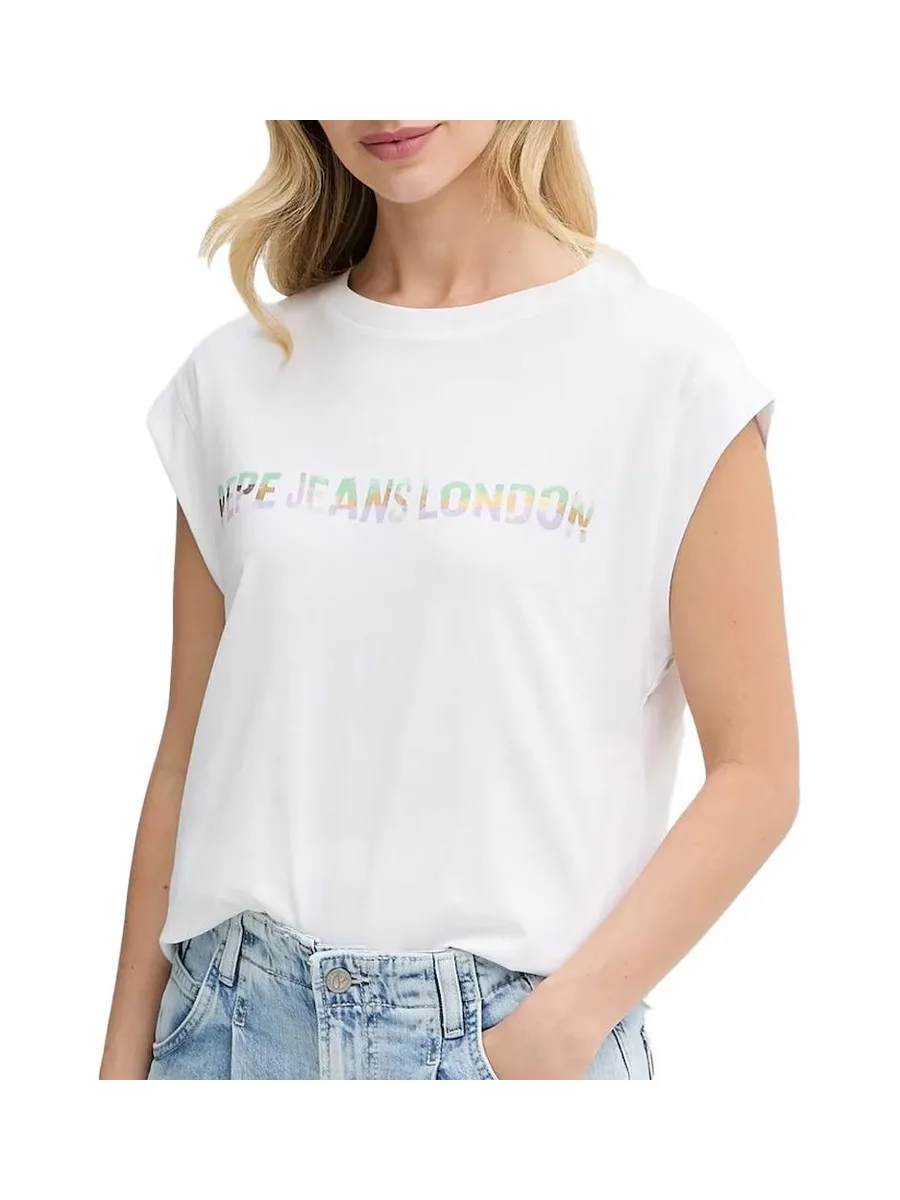 T-shirt Blanc Femme Pepe Jeans Aurore 2