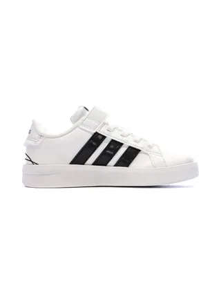 Baskets Blanc/Noir Enfant Adidas Grand Court 2