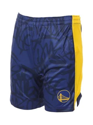 Short de Basketball Bleu/Jaune Garçon NBA Golden State Warrior 1