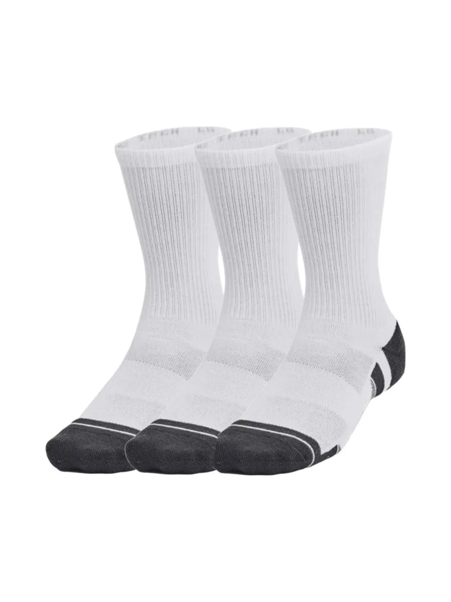 x3 Paires de Chaussettes Blanc Homme Under Armour Performance Tech 2