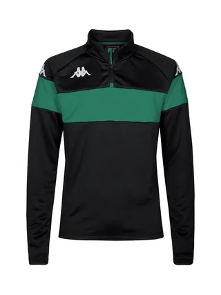 Sweat Noir/Vert Garçon Kappa Dovare 1