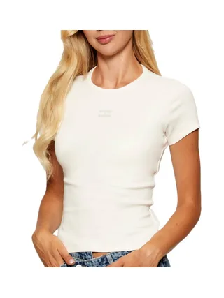 T-Shirt Ecru Femme Tommy Hilfiger Badge 1