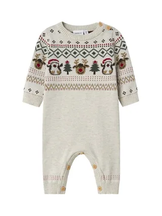 Pyjama de Noel Écru Garçon Name it Nalko 1