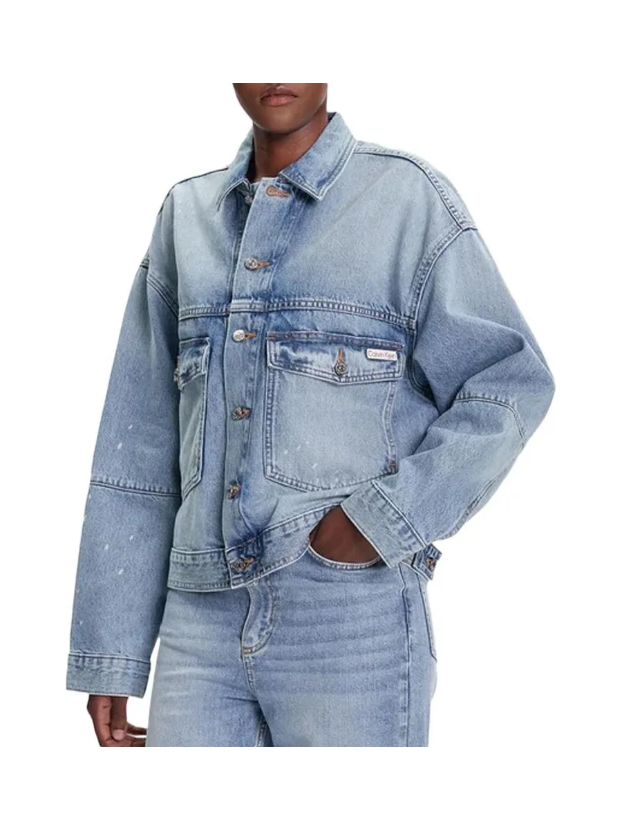 Veste en Jean Bleu Femme Calvin Klein Jeans Denim Jacket 2