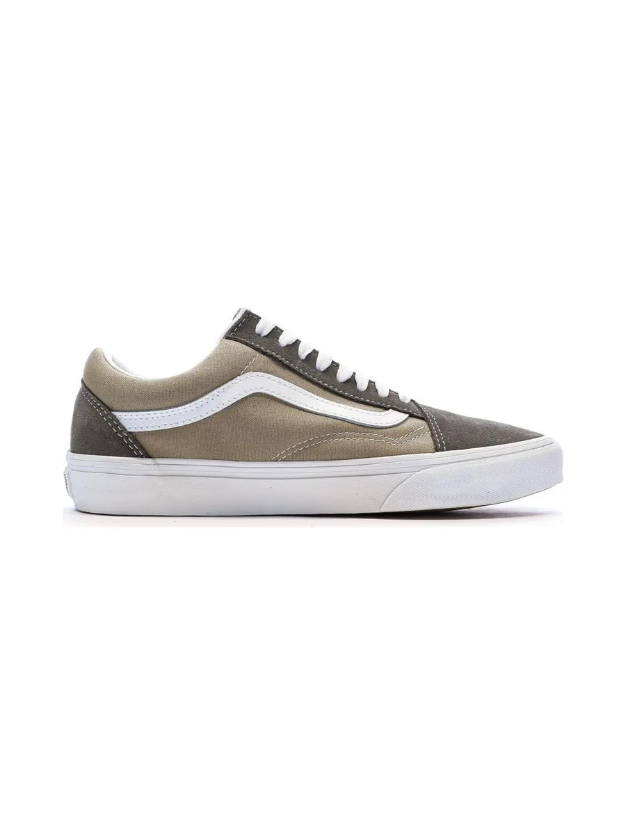 Baskets Marron/Beige Homme Vans Old Skool Canvas Block B 2