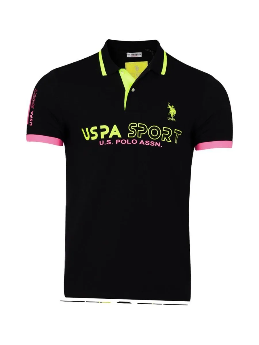 Polo Noir Homme US Polo ASSN RAMS 1