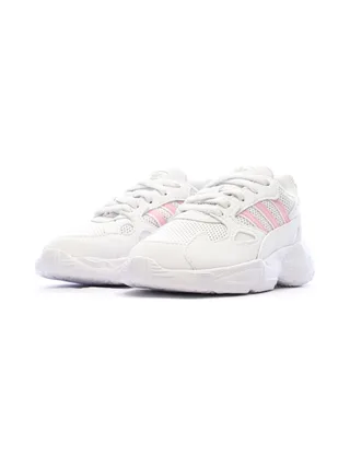 Baskets Blanches/Roses Fille Adidas Falcon El 6