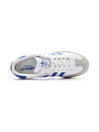 Baskets Blanches/Bleu Garçon/Fille Adidas Samba 4