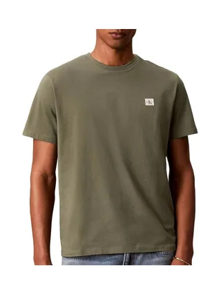 T-Shirt Kaki Homme Calvin Klein Jeans Badge L4G 1