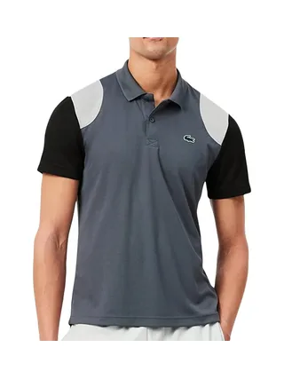 Polo Gris/Noir Homme Lacoste Regular 1