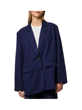 Veste Blazer Bleu Nuit Femme Pieces Pckamil 1
